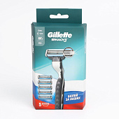 Станок для бритья GILLETTE MACH3 с 1 сменной кассетой+ Cменные кассеты для бритья 4шт Станок для бритья GILLETTE MACH3 с 1 сменной кассетой+ Cменные кассеты для бритья 4шт