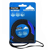 Рулетка 10мх25мм магнитная, обрезиненный корпус, Vertextools Рулетка 10мх25мм магнитная, обрезиненный корпус, Vertextools