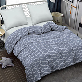  Комплект постельного белья Amore Mio  BZ QR Step, двухспальный, наволочки 70х70 см 