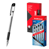  Ручка гелевая черная ErichKrause G-Star Classic, 54538 
