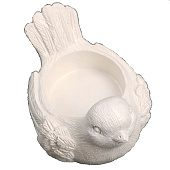  Подсвечник на 1 свечу «Птичка», гипс, перламутр, 8х5.5х4.5 см 