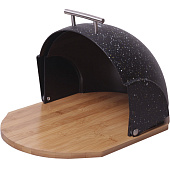 Хлебница бамбук, пластик; чёрная/белая-мрамор 1106 Хлебница бамбук, пластик; чёрная/белая-мрамор 1106