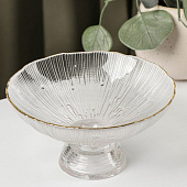 Ваза стеклянная для фруктов «Фейверк», 350 мл, 15?7,5 см, цвет прозрачный 7262248 Ваза стеклянная для фруктов «Фейверк», 350 мл, 15?7,5 см, цвет прозрачный 7262248