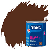  Грунт-эмаль глянцевая 3в1 РЖАВОSTOP Текс ПРОФИ коричневая RAL: 8002 0,9кг 