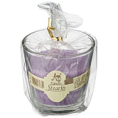  Свеча Lavender, 348-804, ароматическая,  стеариновая, 7,5х7,5 см 