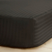 Простыня на резинке 200х200 сатин темно-серый Простыня на резинке 200х200 сатин темно-серый