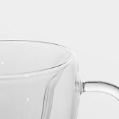 Кружка стеклянная с двойными стенками «Сердце», 250 мл 1849161 Кружка стеклянная с двойными стенками «Сердце», 250 мл 1849161