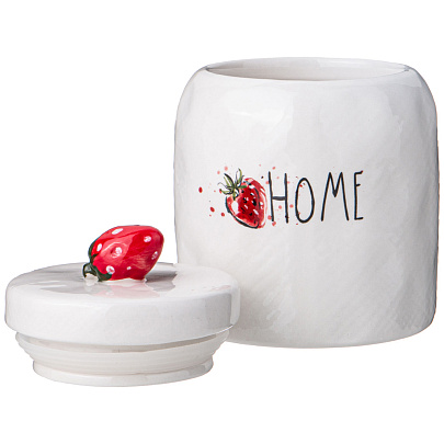  Банка с крышкой Strawberry 800мл  12х16см микс 368-527 