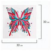Алмазная мозаика Остров сокровищ сияющая 30х30 см "Бабочка", без подрамника, 662446 Алмазная мозаика Остров сокровищ сияющая 30х30 см "Бабочка", без подрамника, 662446