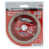 Диск алмаз. отрез. сплошной 115х22,2мм, сухое/мокрое резание Matrix 