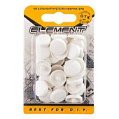 Заглушки для рамного дюбеля белые (35 шт) "Element