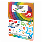 Бумага А4 цветная Brauberg Multicolor, 11 цветов, 120л., 116012