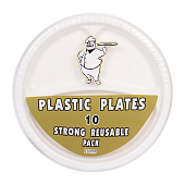 Набор тарелок, пластик 26см 3-х секционная белая 863-363 Набор тарелок, пластик 26см 3-х секционная белая 863-363