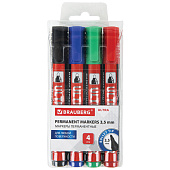  Набор маркеров перманентных 4цв BRAUBERG ULTRA MARKER, круглый наконечник 3,5мм, 152208 