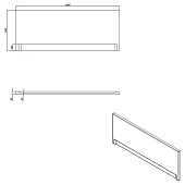 Экран для ванны Lorena Universal Type 1 150 Cersanit Экран для ванны Lorena Universal Type 1 150 Cersanit