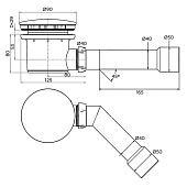  Сифон для душевого поддона WIRQUIN "Tourbillon" D50-40/50 черный матовый 2 крышки 30724776 