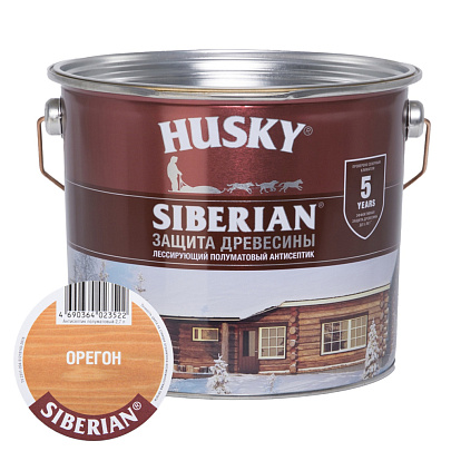 Антисептик HUSKY SIBERIAN полуматовый орегон 2,7л Антисептик HUSKY SIBERIAN полуматовый орегон 2,7л