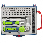 Отвертки реверсивные с набором бит, торцевых головок, 61 предм.,CrV// Сибртех Отвертки реверсивные с набором бит, торцевых головок, 61 предм.,CrV// Сибртех