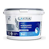  В/Д краска моющаяся латексная Лакра 3кг 