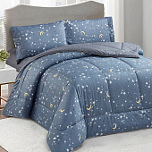 Комплект постельного белья с одеялом евро Cleo Notte Bianca сатин 32/006-NBO Комплект постельного белья с одеялом евро Cleo Notte Bianca сатин 32/006-NBO