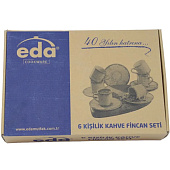  Кофейный набор Eda 12 предметов, фарфор ZK-843 