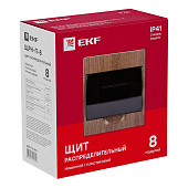 Щит распред.навесной ЩРН-П-8 200х184х95, 8модулей, IP41 темное дерево EKF