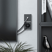 ТВ-розетка оконечная Gallant графит рифленый/W5083004 ТВ-розетка оконечная Gallant графит рифленый/W5083004