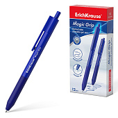  Ручка гелевая ErichKrause автоматическая синяя со стираемыми чернилами 0,5мм  Magic Grip 48198 