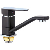 Смеситель для кухни с гайкой силумин черный/хром R0203DF-1 Rainsberg Смеситель для кухни с гайкой силумин черный/хром R0203DF-1 Rainsberg