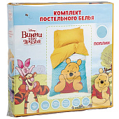 Комплект постельного белья Медвежонок Винни, детский, наволочка 50х70 см, поплин, 125 г/м2, 4230708 Комплект постельного белья Медвежонок Винни, детский, наволочка 50х70 см, поплин, 125 г/м2, 4230708