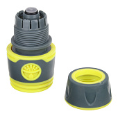 Соединитель для шланга 169-029 INBLOOM 1/2" с аквастопом, быстросъемный Соединитель для шланга 169-029 INBLOOM 1/2" с аквастопом, быстросъемный