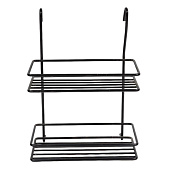 Полка двухъярусная малая, черный матовый, MX-066 BL Полка двухъярусная малая, черный матовый, MX-066 BL