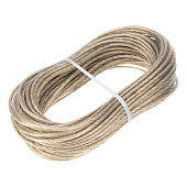  Трос металлополимерный прозрачный 4мм, моток 20м.п., Сибртех ПР-4.0 