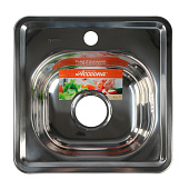 Мойка врезная 38х38х16,5мм 0,6мм с сифоном 3838 АВ Accoona Мойка врезная 38х38х16,5мм 0,6мм с сифоном 3838 АВ Accoona