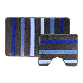 Набор ковриков для ванны и туалета 60х100 и 50х60 SILVER светло-голубой SLV 02 Bombini Набор ковриков для ванны и туалета 60х100 и 50х60 SILVER светло-голубой SLV 02 Bombini