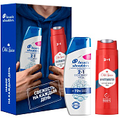  Подарочный набор HEAD & SHOULDERS Шамп против перх 2в1 Основ уход 200мл+ OLD SPICE Гель для душа Whitewater 250мл 