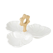 Менажница 3-х секционная "Naturel" 20х20х13 см,фарфор, 380035 Менажница 3-х секционная "Naturel" 20х20х13 см,фарфор, 380035