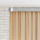  Карниз Бруно 2х рядный с декор.планкой 70мм белый матовый 300см /Легранд 