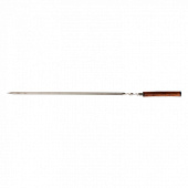  Шампур угловой, 600х12х1,5 мм, с цельной деревянной рукояткой, нерж. сталь, Camping// Palisad 69670 