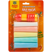 Мелки цветные 5шт для асфальта Мульти-Пульти, круглые, с держателем, блистер, 10336108 Мелки цветные 5шт для асфальта Мульти-Пульти, круглые, с держателем, блистер, 10336108