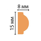 COL130-1 Молдинг, цвет темный дуб с золотом (15х8х2400)/40