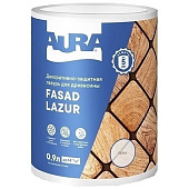 Декоративно-защитная лазурь для древесины "Aura Fasad Lazur" орех 0,9л Декоративно-защитная лазурь для древесины "Aura Fasad Lazur" орех 0,9л