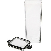 Контейнер с крышкой "два замка", Д90 Ш90 В245, 1800 мл, прозрачный Muj-13 Контейнер с крышкой "два замка", Д90 Ш90 В245, 1800 мл, прозрачный Muj-13