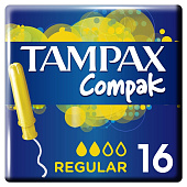  Тампоны TAMPAX Compak Regular Duo 16шт 