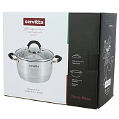 Кастрюля с крышкой Servitta 3.3 л Nero rosa Sr0123 Кастрюля с крышкой Servitta 3.3 л Nero rosa Sr0123
