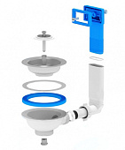 Перелив для мойки Ани 3 1/2" с прямоуг верт корп N305/644 Перелив для мойки Ани 3 1/2" с прямоуг верт корп N305/644