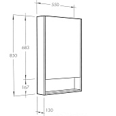 Зеркало-шкаф Сканди 55 белый Акватон Зеркало-шкаф Сканди 55 белый Акватон