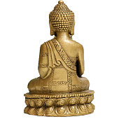  Нэцкэ фигурка «Будда на медитации», полистоун, под бронзу, 11?7.5?5.5 см 3516525 