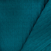  Кухонное полотенце (вафля) 35х55 крупная клетка, голубое 