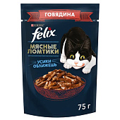 Влажный корм FELIX Мясные ломтики Говядина 75г